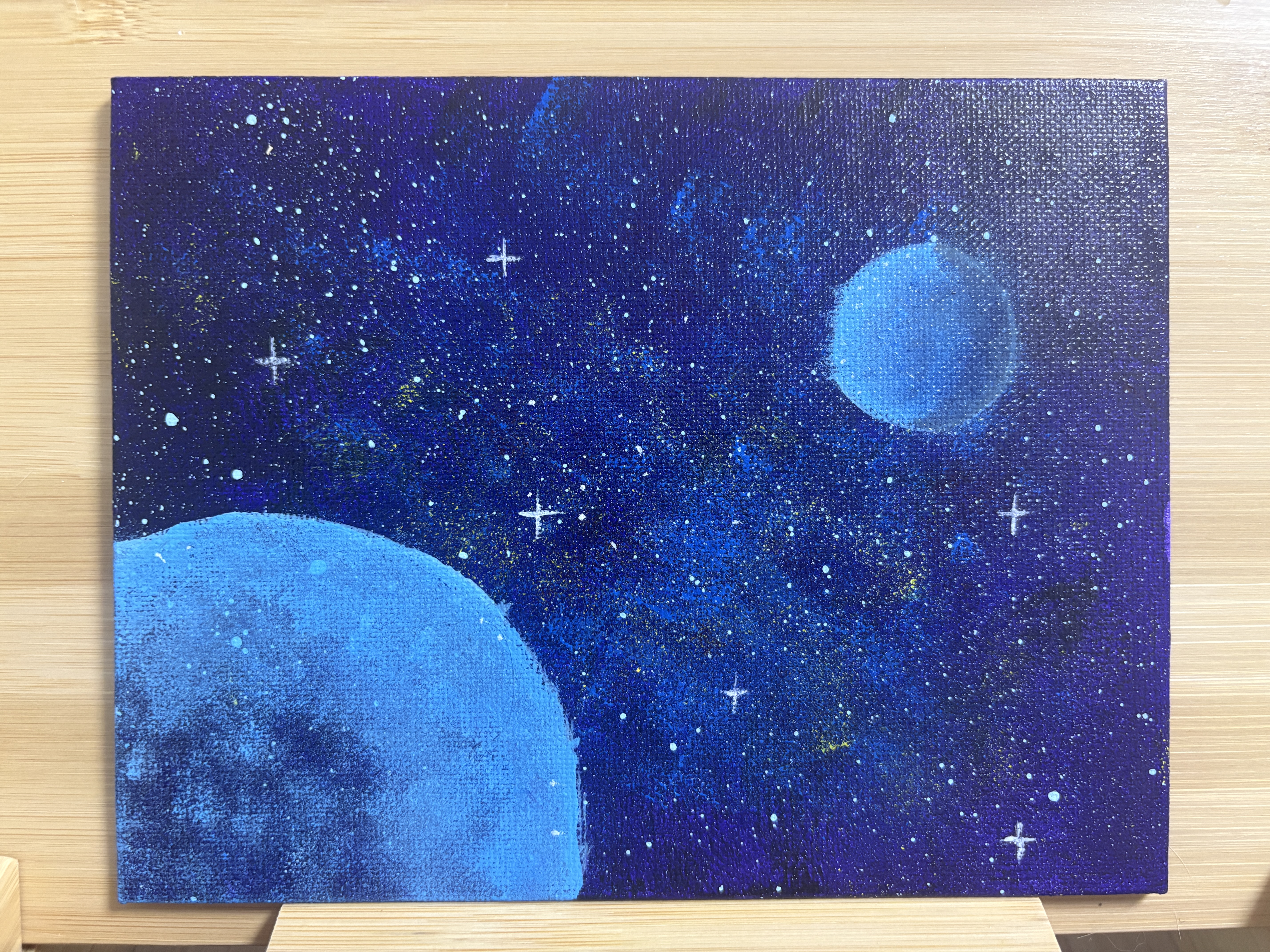 アクリル絵の具での「宇宙」の描き方【初心者】幻想的な銀河のコツ
